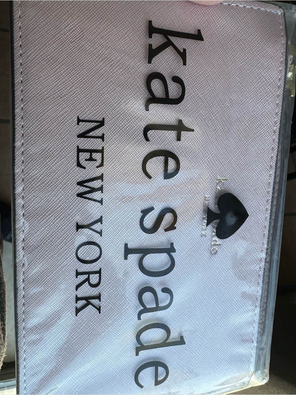 Kate Spade New York Pale Pink Logo Pouch/wristlet